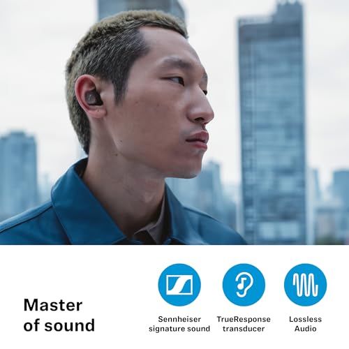 Sennheiser Momentum True Wireless 4 Smart Earbuds, Bluetooth 5.4, Crystal-Clear Sound, Noise Cancelling Earbuds, Comfortable Design, 30-Hour Battery, Adaptive ANC, LE Audio, Auracast – Black Graphite - color: Black Graphite