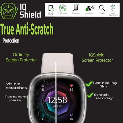 IQShield 6 Pack for Fitbit Sense 2 / Fitbit Versa 4 Screen Protector,Easy Install, Ultra Thin, Smudge-Resistant, Anti-Scratch, Anti-Bubble, Clear TPU Film - size: 1.58 INCH