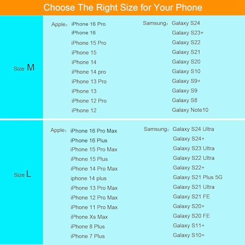 Cell Phone Holsters for iPhone 17 16 15 14 13 12 11 pro max,XR, X, Xs Max,15 Plus,Samsung S24 S23 S22 Note20 Ultra, Nylon Cell Phone Pouch fit with Otterbox Case on (not fit Defender Series) - size: L(5.5"-6.9")