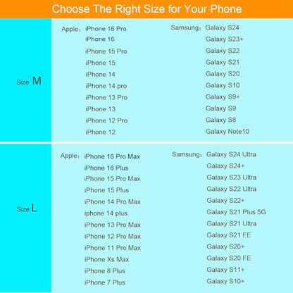 Phone Pouchs for iPhone 17 16 Pro 16 15Pro,15,14,14 pro,13,13 pro,12,12 Pro,11 Pro,mini SE Galaxy S20 S10 Nylon Cell Phone Holsters Compatible with Otterbox Case on (not fit Defender Series) - size: M(4.7"-5.5")