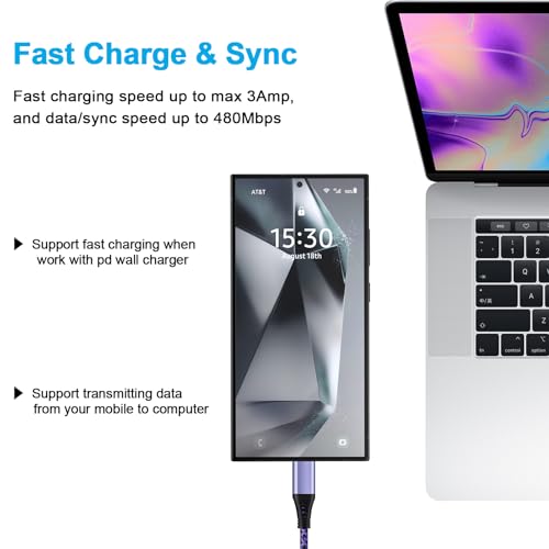 for Samsung Galaxy S26+ S26 Plus Ultra, Fast Phone Charger Block Box Plug - color: Purple