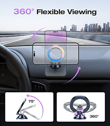 VICSEED Ultra Mini for MagSafe Car Mount Magnetic Phone Holder for Dash - color: Violet-blue Gradient