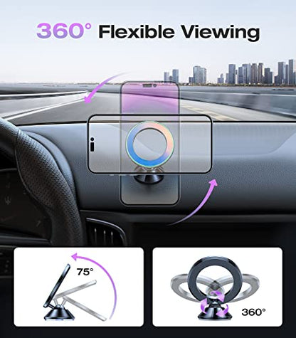 VICSEED Ultra Mini for MagSafe Car Mount Magnetic Phone Holder for Dash - color: Violet-blue Gradient