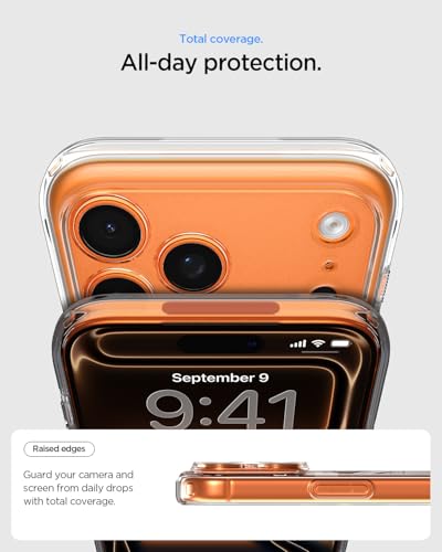 Spigen for iPhone 17 Pro Case, Ultra Hybrid MagFit [TPU Covered Camera Control] [Anti-Yellowing] [Compatible with Magsafe] - Clear - color: Clear, size: iPhone 17 Pro