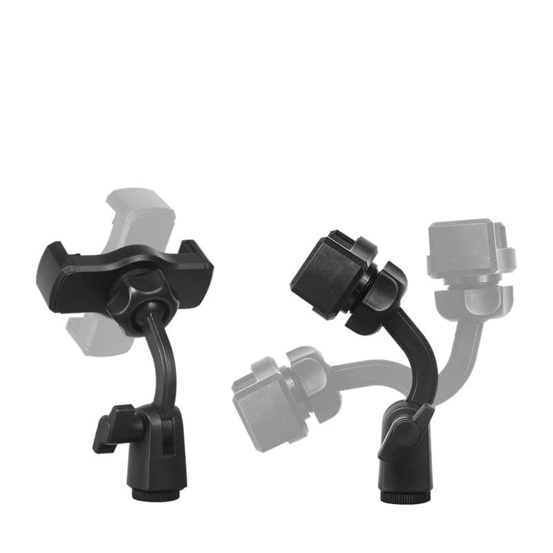 2 Pack Boom Arm Phone Holder Clip Adapter with 5/8 inch and 1/4 inch Screw Socket Mount Phone Clamp Bracket for Smartphones