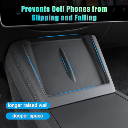 Silicone Mat for 2026 Tesla Model Y - color: Black (for 2024-2026 Model 3 &2025-2026 Model Y)