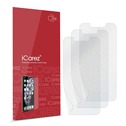 iCarez HD Anti Glare Matte Screen Protector for iPhone 17e / iPhone 16e / iPhone 14 / iPhone 13 /iPhone 13 Pro 6.1-Inches [3 Pack] (Case Friendly) Premium No Bubble Easy to Apply with Hinge Installation