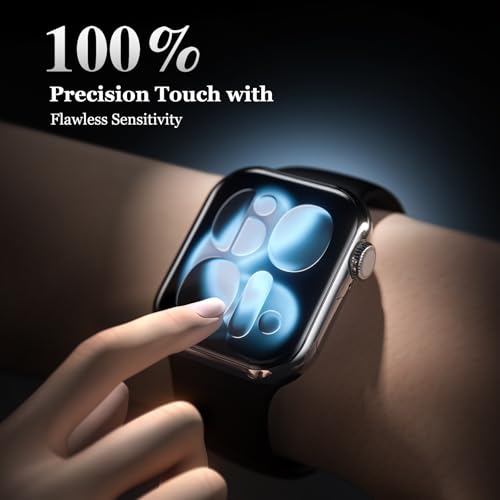 YMHML 2 Pack Tempered Glass Screen Protector for Apple Watch Series 11 Series 10 46mm, [Zero Bubble] 3D Full Coverage Film iWatch Accessories + PC Bumper - size: 46mm Series 11/10