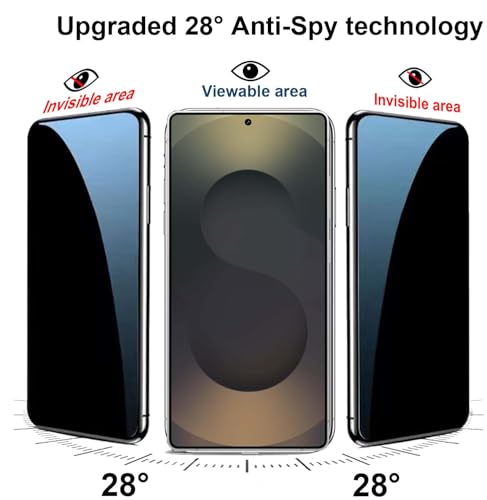 2 Pack for Samsung Galaxy S25 Ultra Privacy Screen Protector [Not Glass], Anti-Spy Flexible TPU Film HD Ultra-Thin Bubble Free Case Friendly Full Coverage Hydrogel Film for S25 Ultra 6.9-inch