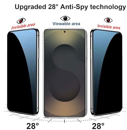 3 Pack for Samsung Galaxy S25 Ultra Privacy Screen Protector [Not Glass], Anti-Spy Flexible TPU Film HD Ultra-Thin Bubble Free Case Friendly Full Coverage Hydrogel Film for S25 Ultra 6.9-inch