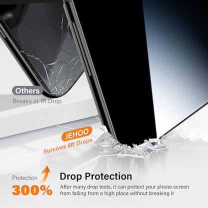 [2 Pack] Privacy Screen Protector for Samsung Galaxy S23, Ultrasonic Fingerprint Support, Auto-Alignment Frame, Easiest to Installation, Scratch-Resistant, Bubble-Free