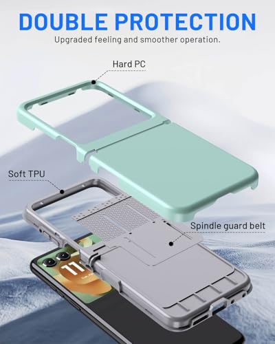 Hinge Protection for Motorola Razr 2026/2025/2024 Case (Green) | TPU bumper & hard PC, raised camera edges, shockproof, slim, lightweight, dual-layer cover, wireless charging compatible - color: Green