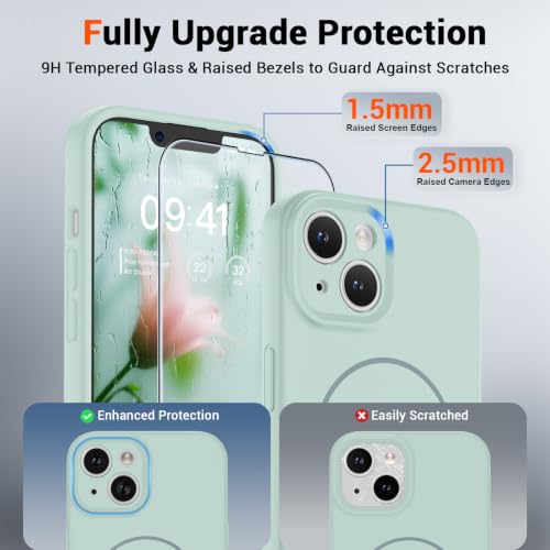 SUPFINE Silicone & Magnetic for iPhone 14 Plus Case - color: Aquamarine, size: iPhone 14 Plus