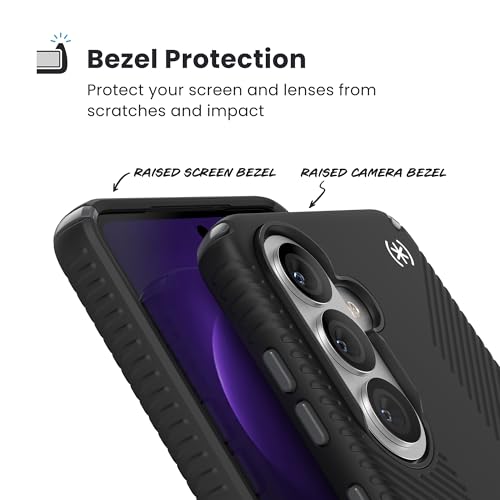 Speck Samsung Galaxy S26 Presidio2 Grip + Magnet Case - Black/Slate Grey - color: Black, size: Samsung Galaxy S26