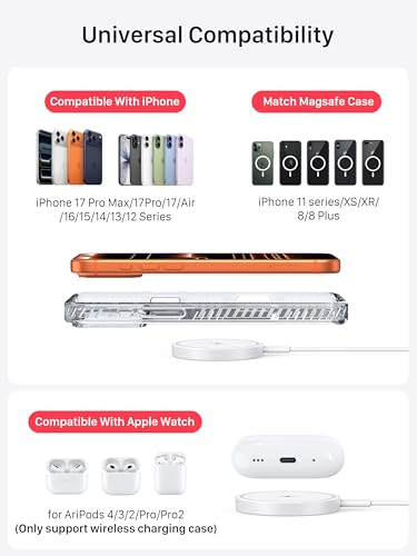 Magsafe Charger Magnetic Wireless Charge iPhone: Strong Magnet Charging Pad - color: White
