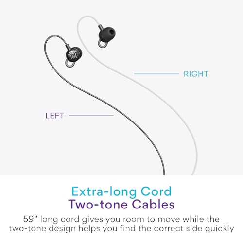 MEE audio SleepTones USB-C Wired Sleep Earbuds for Side Sleepers with Lightweight Low-Profile Silicone Earpieces, Noise Reduction Sleeping Headphones with Built-in Mic & Volume Controls (USB Type C)