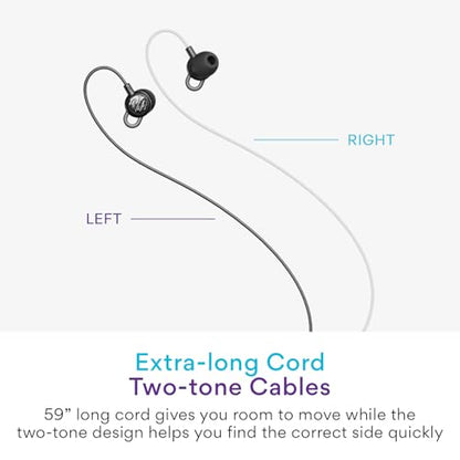 MEE audio SleepTones USB-C Wired Sleep Earbuds for Side Sleepers with Lightweight Low-Profile Silicone Earpieces, Noise Reduction Sleeping Headphones with Built-in Mic & Volume Controls (USB Type C)