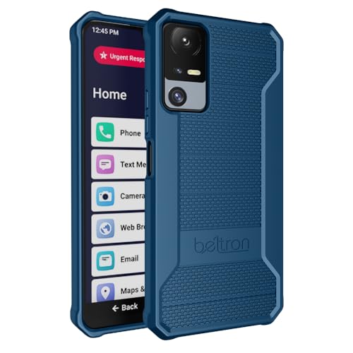 BELTRON Phone Case for Jitterbug Smart 4, Slim Industrial Strength Protective Grip Case with Reinforced Technology for TCL 40XL / Lively Jitterbug Smart4 (Blue) - color: Blue