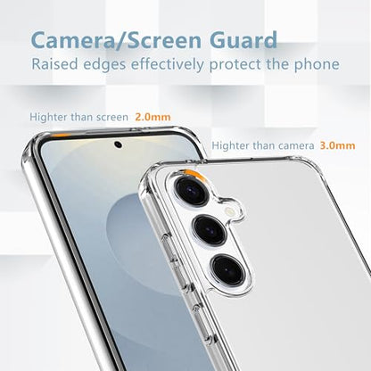 Anoowkoa Designed for Samsung Galaxy S25 Plus Case.Galaxy S25+ TPU Clear Cover Phone case（Anti Yellowing）[Military-Grade Shockproof ].Ultra-Thin .Drop-Proof（Clear） - color: Samsung Galaxy S25 Plus