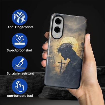 CARLOCA Case for Samsung Galaxy S25 Edge,Faith Inspired Christians Scripture Design Hybrid Dual Protection Soft TPU + Hard PC,Shockproof Anti-Scratch Cover Men Women Stylish Protective Phone Case - color: Faith Inspired Christians Scripture, size: Galaxy
