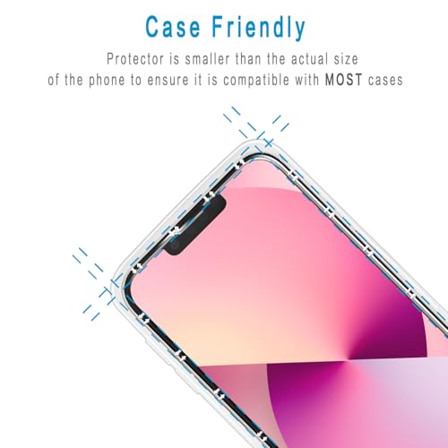 2 Pack Screen Protector for iPhone 13 Mini 5.4 Inch Tempered Glass - color: Clear