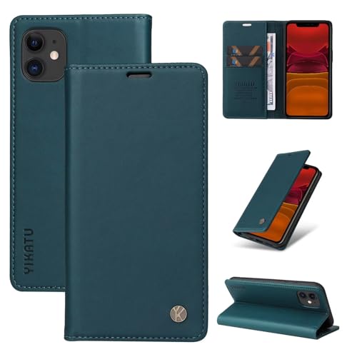 Caseurban Compatible with iPhone 11 Wallet Case PU Leather Flip Folio Case with Card Holder Magnetic Closure Shockproof Protective Phone Cover Blue - color: Blue, size: iPhone 11