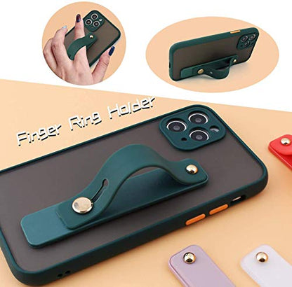 Strap Case for iPhone 12 Pro Max with Stand, HD Clear | Wrist Strap Kickstand, Adjustable Finger Hand Grip Loop, Slim Transparent Anti-Scratch Back, Soft Bumper Phone Cover - color: HD Clear, size: iPhone 12 Pro Max