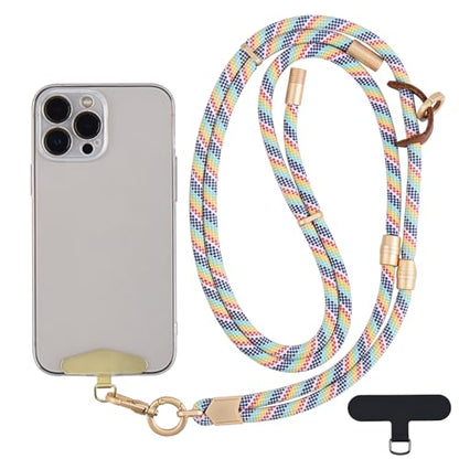 Cell Phone Lanyard,Adjustable Shoulder Crossbody Lanyard,Detachable Length Wrist Lanyard - color: Rainbow Color