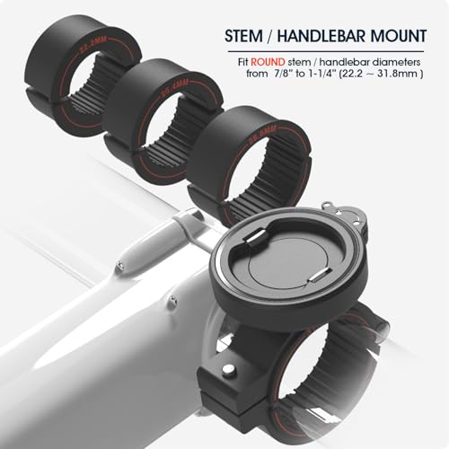 Bike Phone Mount, Universal Handlebar Holder for MTB Gravel Road E-Scooter - style: Dual-Clip Stem/Handlebar Mount