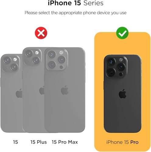 VRS DESIGN Damda Glide Pro Phone Case Designed for [iPhone 15 Pro], Sturdy Semi Auto Wallet [4 Cards] Card Holder Case Compatible with iPhone 15 Pro (2023) Logo Black - color: Matte Black, size: iPhone 15 Pro