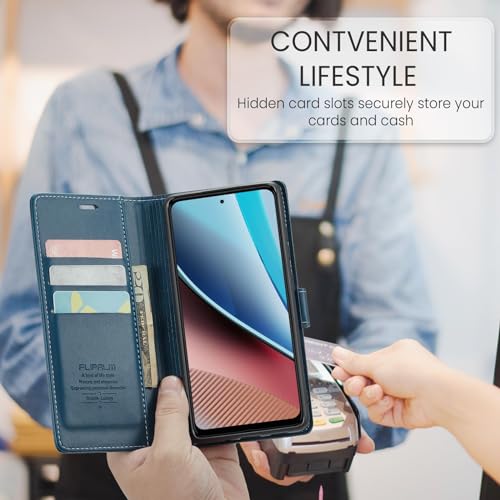 FLIPALM Wallet Case for Samsung Galaxy S20 FE 5G, Blue | Card Holder, RFID Blocking, PU Leather Folio Flip, Kickstand, Protective Shockproof Cover - color: Blue