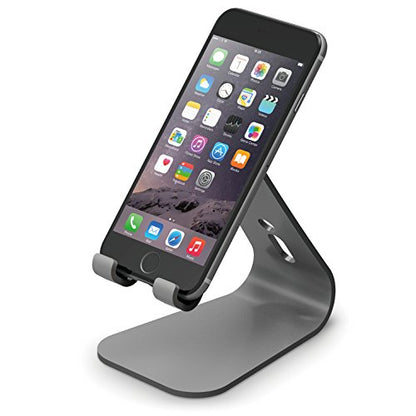 elago® M2 Stand [Dark Grey] - [Premium Aluminum][Angled for Video Calls][Cable Management] - for All iPhones, Galaxy, and Other Smartphones - color: Dark Grey