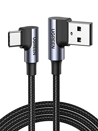 UGREEN USB A to USB C Cable 90-Degree Fast Charging Cable, 3.3ft - size: 3.3 ft
