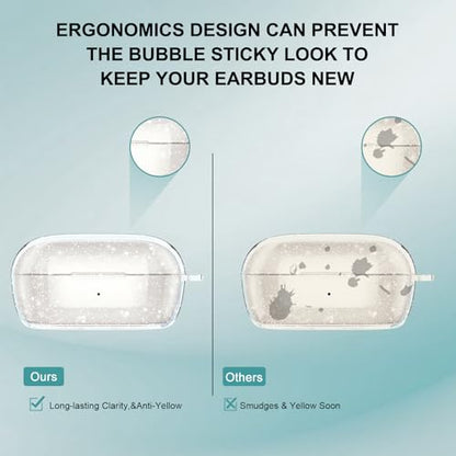 Aircawin for Bose New QuietComfort Earbuds Case Clear Glitter 2024 - color: Shinning