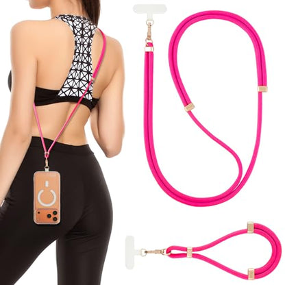 VVAAGG Cell Phone Lanyard for iPhone Crossbody Phone Strap - color: Dkpink