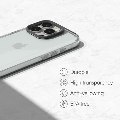 RhinoShield Clear Phone Case for iPhone 16 | Anti-Yellowing, Transparent, High Clarity, Shockproof, Military Grade Drop Protection - color: Arcadia, size: iPhone 16 - Camera Button