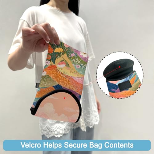 Neoprene Cell Phone Sleeve Pouch Case Bag with Crossbody Strap Neck Lanyard for Women 7.5 X 4.3 in Colorful Mountains - color: Colorful Mountains