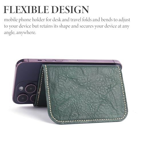 Airplane Travel Essentials for Flying Flex Flap Cell Phone Holder & Flexible Tablet Stand for Desk, Bed, Treadmill, Home & in-Flight Airplane Travel Accessories(1-Crazy Green) - color: 1-Crazy Green