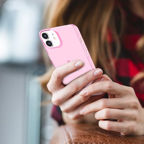 JJGoo Compatible with iPhone 12 Case & 12 Pro Case Clear Soft Transparent Shockproof Protective Slim Thin Bumper Phone Cover for 12 and 12 Pro - 6.1 inch, Clear Pink - color: Pink