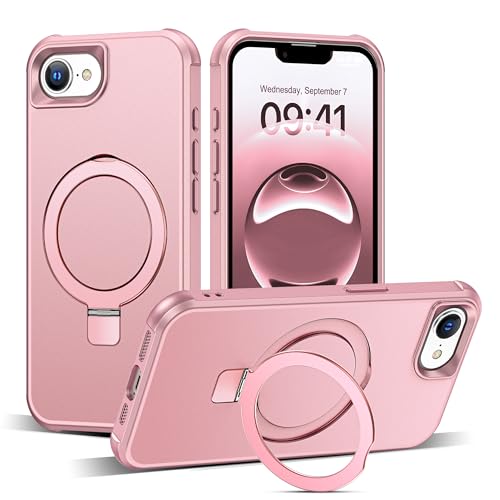 SKYLMW Compatible with iPhone 16e/17e Case with Stand,Rose Gold - color: Rose Gold, size: iPhone 16e & iPhone 17e