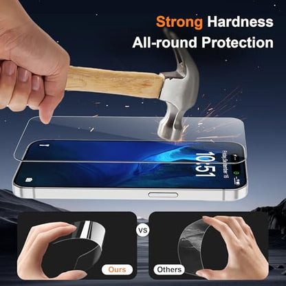 4 Pack Screen Protector for Tempered Glass Film, Military Grade Shatterproof, 9H Hardness Case Friendly Ultra Resistant - HD Clear (4 Pack) - size: for iPhone 11