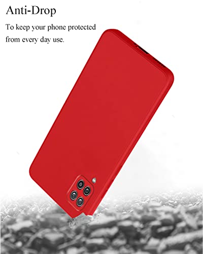 Soft Silicone Protective Case for Samsung A42 5G (Red) | Matte Soft Touch for Samsung Galaxy A42 5G Phone Case Silicone Slim Cute Anti-Fingerprint Elegant Cover Shockproof Aesthetic - color: Red