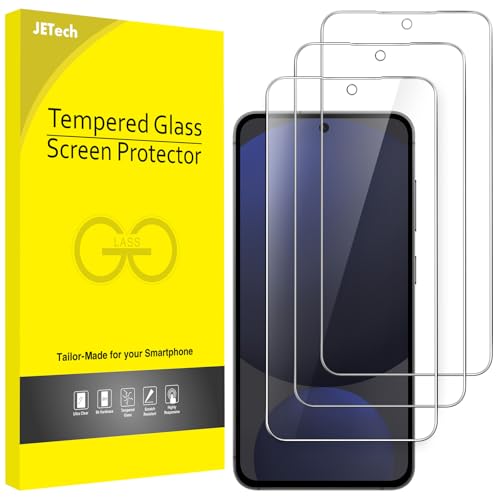 JETech Screen Protector for Samsung Galaxy S24 FE, 3-Pack | HD Clear, Fingerprint ID Compatible, Anti-Scratch Glass - size: Galaxy S24 FE