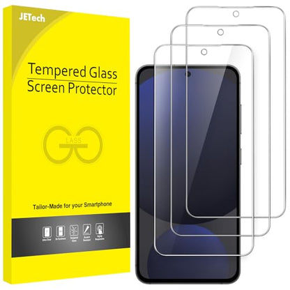 JETech Screen Protector for Samsung Galaxy S24 FE, 3-Pack | HD Clear, Fingerprint ID Compatible, Anti-Scratch Glass - size: Galaxy S24 FE