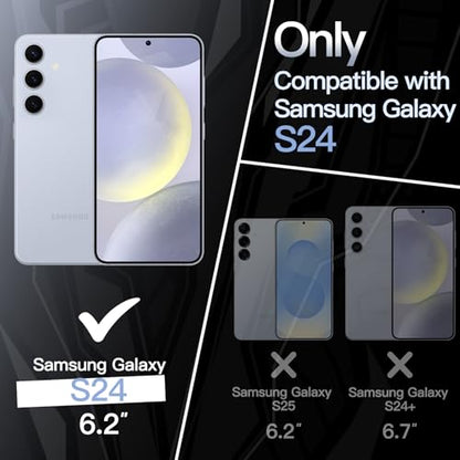 JETech Slim Case for Samsung Galaxy S24, Sapphire Blue | Camera Lens Protection, Soft TPU Design, Matte Finish, Shockproof Protection - color: Sapphire Blue, size: S24