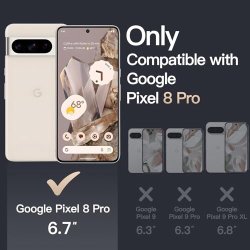 JETech Case for Google Pixel 8 Pro, Anti-Yellowing, Clear | Shockproof Protection, Scratch Resistant Hard PC Back, Durable Transparent TPU Bumper - color: Clear, size: Pixel 8 Pro