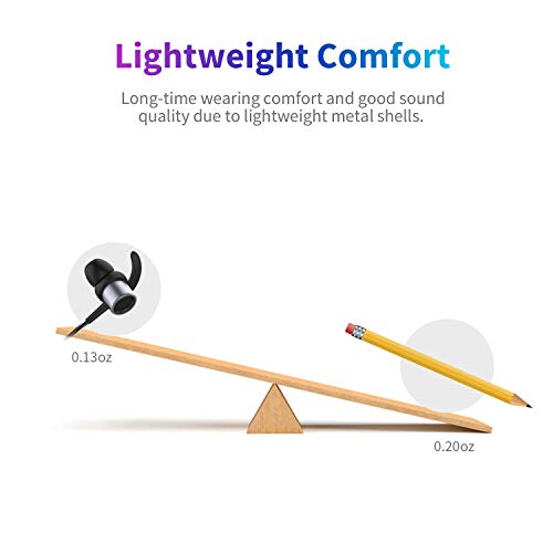 MINDBEAST Noise Cancelling Headphones Wired Earbuds with Microphone