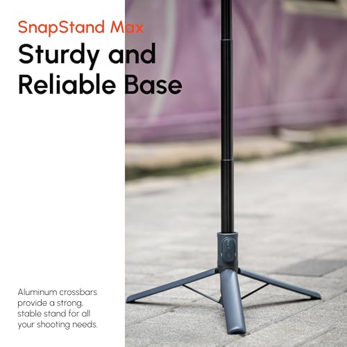ShiftCam SnapStand Max – Magnetic Selfie Stick & Tripod – Compact, Foldable & Extendable with Tilt Head and Magnetic Bluetooth Remote (Midnight, SnapStand Max) - color: Midnight, size: SnapStand Max