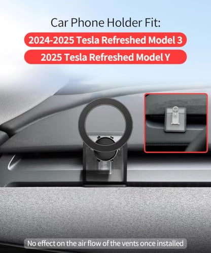 Car Phone Holder for Tesla Model 3 2024-2026, Model Y 2025-2026 Accessories - size: for 2024-2026 Model 3 / 2025-2026 Model Y