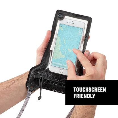 Nite IZE Runoff Waterproof Phone Pouch with Lanyard and TRU Zip - Waterproof Universal Cell Phone Pouch - Durable Beach & Poolside Accessories - Charcoal - color: Charcoal